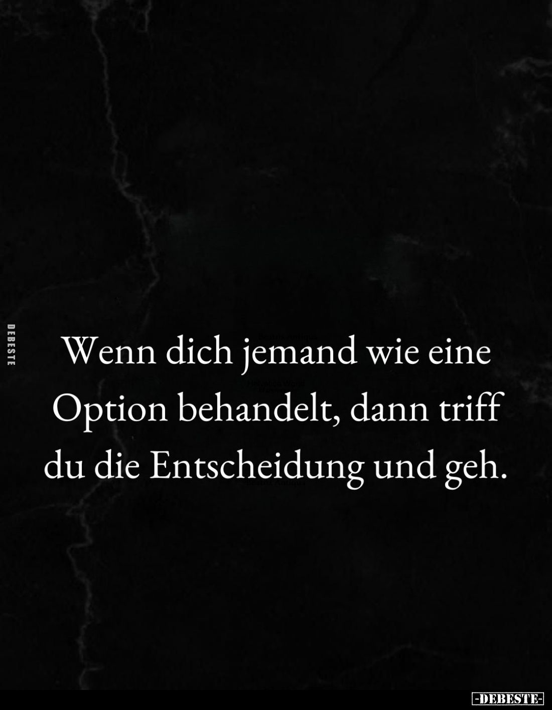 Wenn dich jemand wie eine Option behandelt... - Lustige Bilder | DEBESTE.de