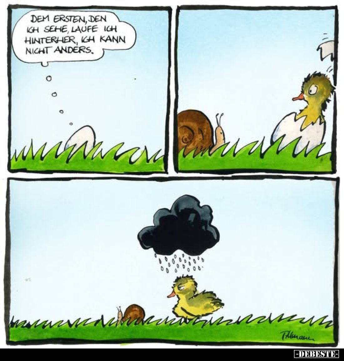 Dem ersten, den ich sehe, laufe ich hinterher, ich kann nicht anders.