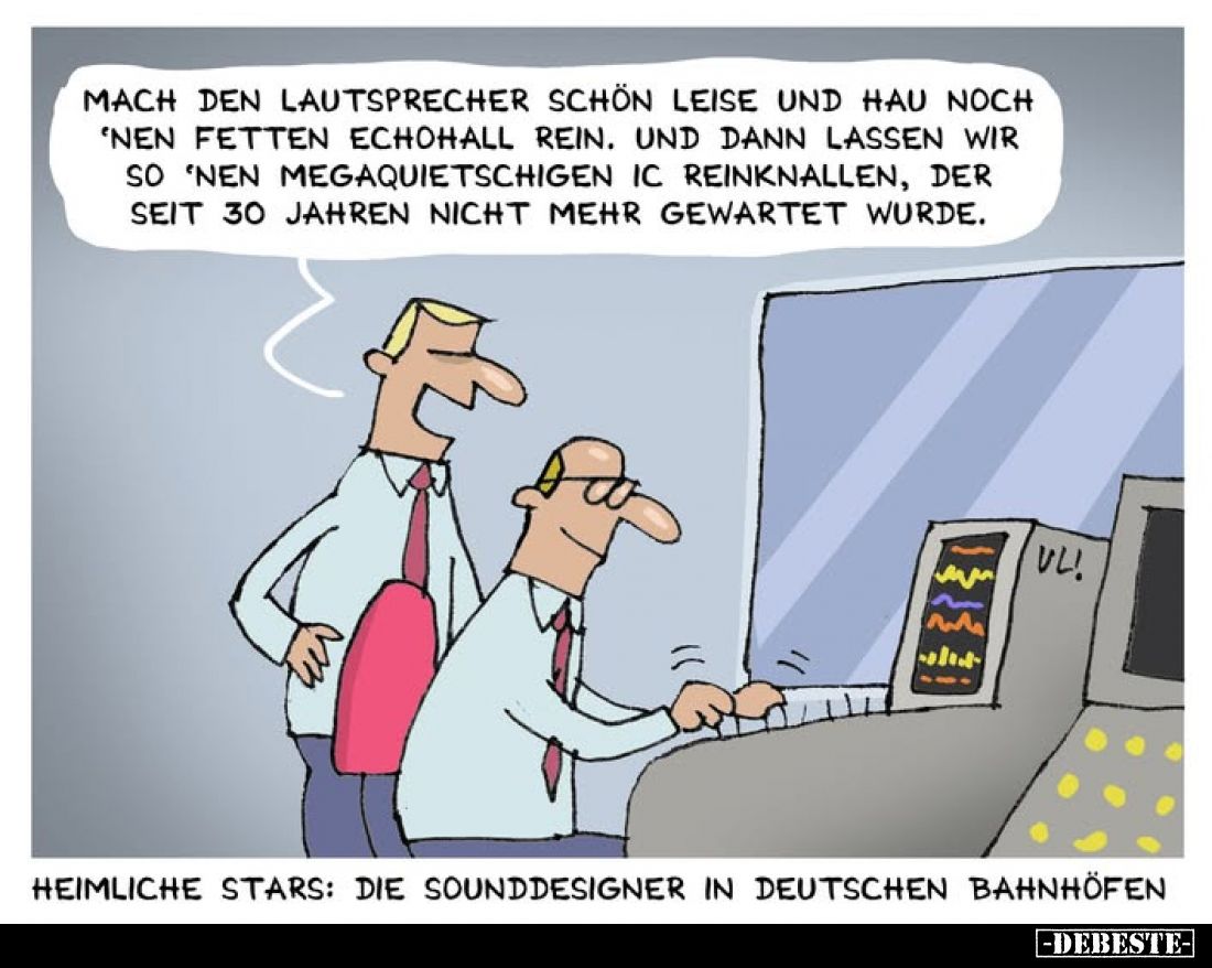 Mach den Lautsprecher schön leise und hau noch 'nen fetten Echohall rein. Und dann lassen wir so 'nen megaquietschigen IC rei...