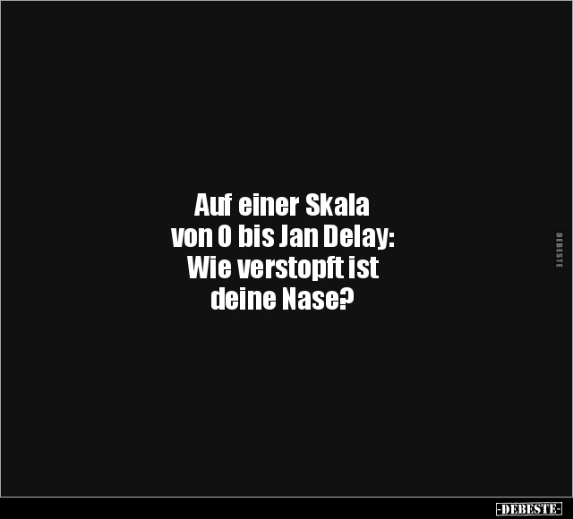 Auf einer Skala von 0 bis Jan Delay.. - Lustige Bilder | DEBESTE.de