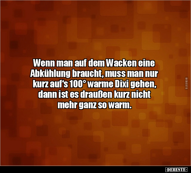 Wenn man auf dem Wacken eine Abkühlung braucht.. - Lustige Bilder | DEBESTE.de