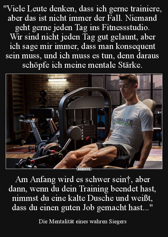 "Viele Leute denken, dass ich gerne trainiere, aber das ist.." - Lustige Bilder | DEBESTE.de