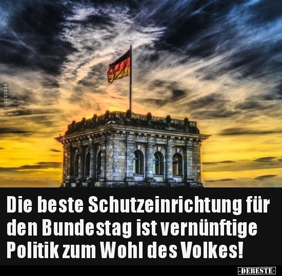 Die beste Schutzeinrichtung für den Bundestag ist.. - Lustige Bilder | DEBESTE.de