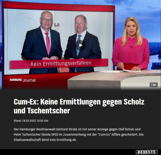 Cum-Ex: Keine Ermittlungen gegen Scholz und.. - Lustige Bilder | DEBESTE.de