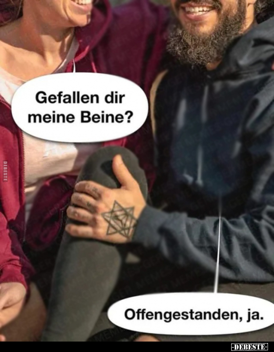 Gefallen dir meine Beine? Offengestanden, ja... - Lustige Bilder | DEBESTE.de