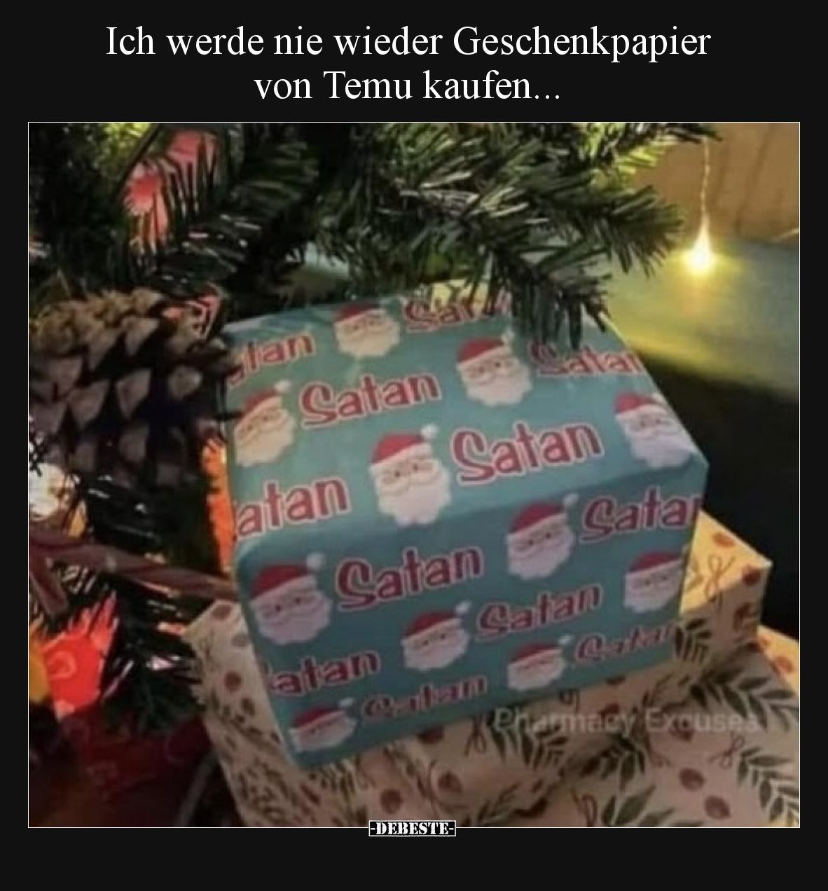 Ich werde nie wieder Geschenkpapier von Temu kaufen...