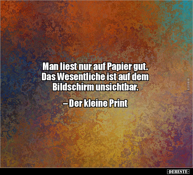 Man liest nur auf Papier gut.. - Lustige Bilder | DEBESTE.de