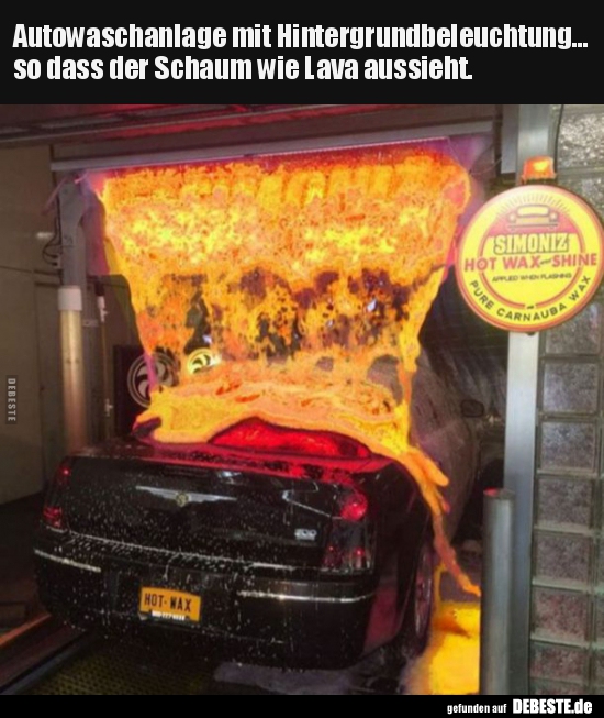 Autowaschanlage mit Hintergrundbeleuchtung... so dass der.. - Lustige Bilder | DEBESTE.de