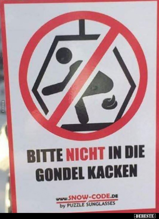 Bitte nicht in die Gondel...