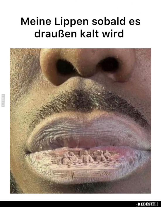 Meine Lippen sobald es draußen kalt wird.. - Lustige Bilder | DEBESTE.de