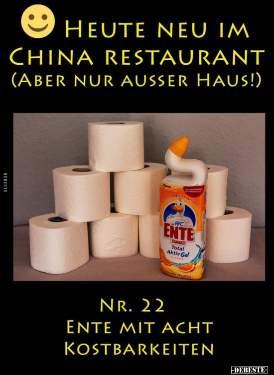 Heute neu im China Restaurant (aber nur ausser Haus!).. - Lustige Bilder | DEBESTE.de