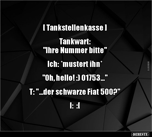 [ Tankstellenkasse ] Tankwart: "Ihre Nummer bitte"... - Lustige Bilder | DEBESTE.de