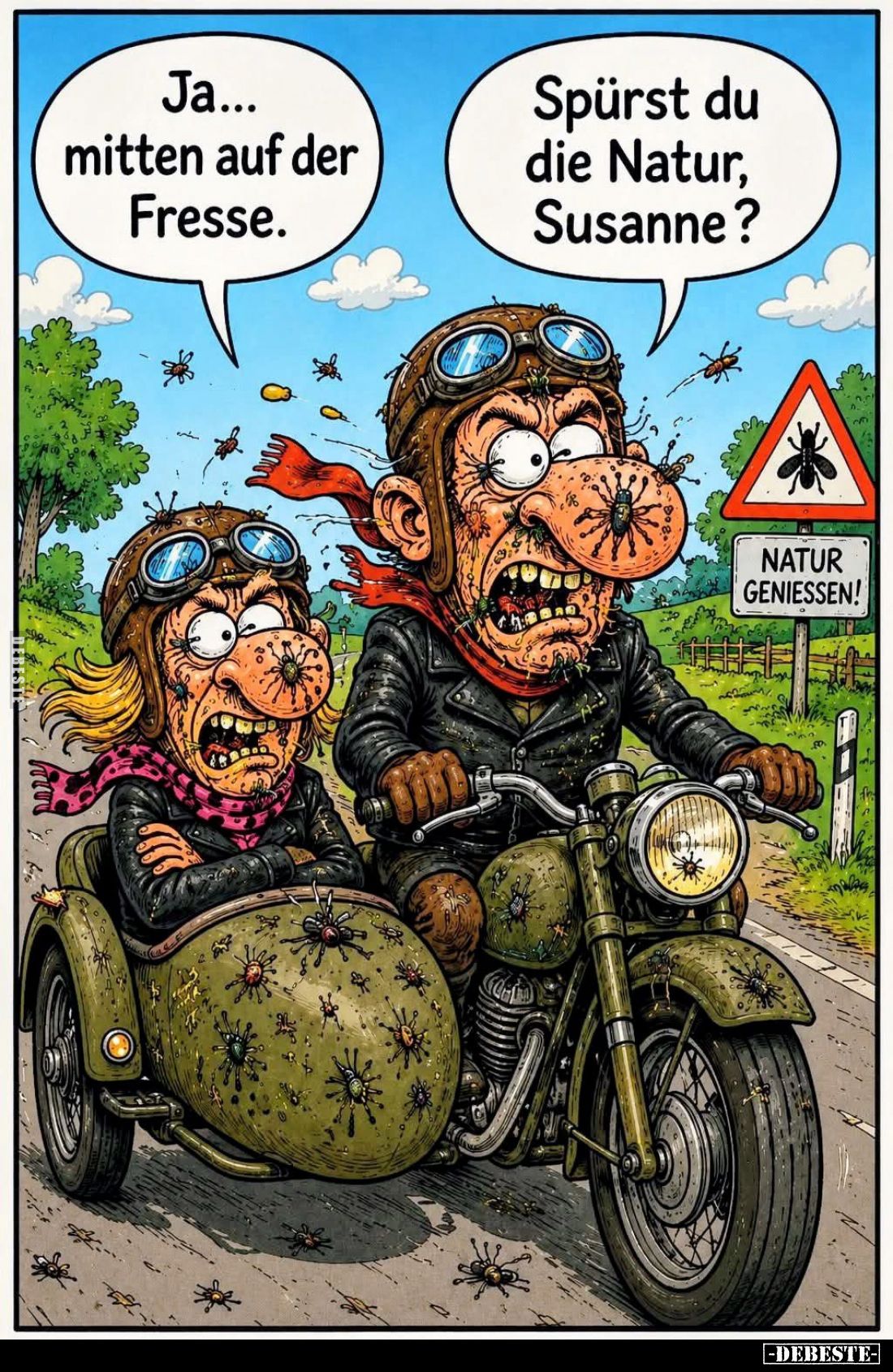 Ja... mitten auf der Fresse.
Spürst du die Natur, Susanne?