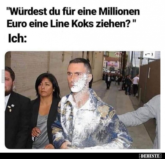 "Würdest du für eine Millionen Euro eine Line Koks.." - Lustige Bilder | DEBESTE.de