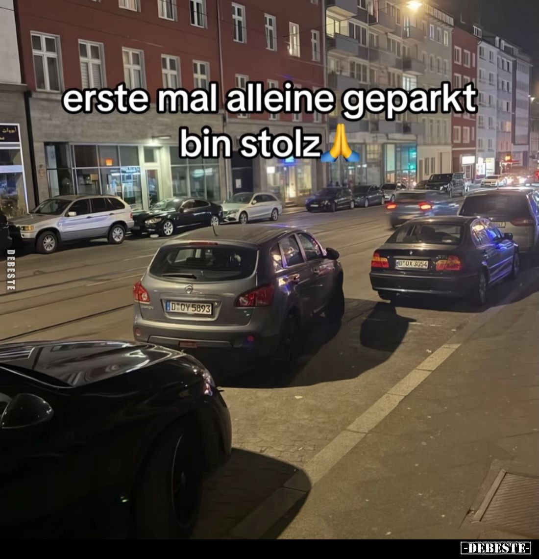 Erste Mal alleine geparkt
bin stolz ????