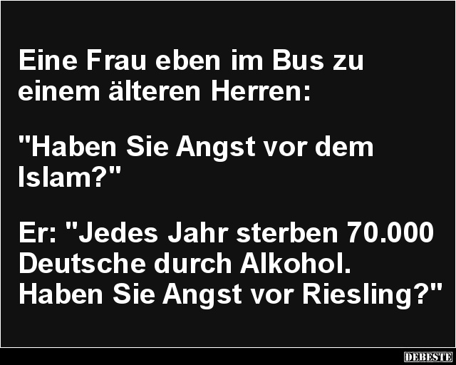 Eine Frau eben im Bus zu einem älteren Herren.. - Lustige Bilder | DEBESTE.de