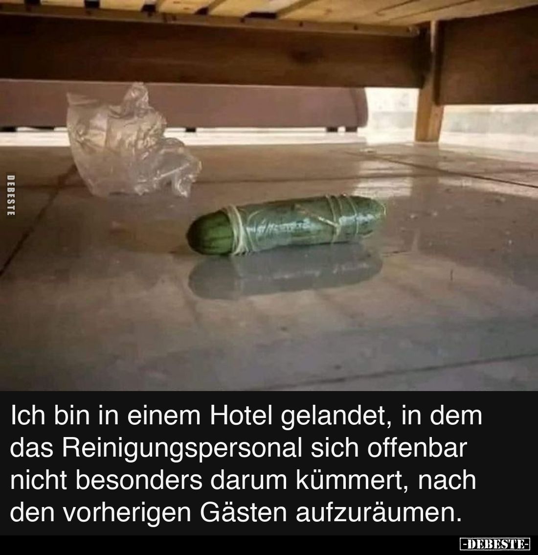Ich bin in einem Hotel gelandet, in dem das Reinigungspersonal sich offenbar nicht besonders darum kümmert, nach den vorherig...
