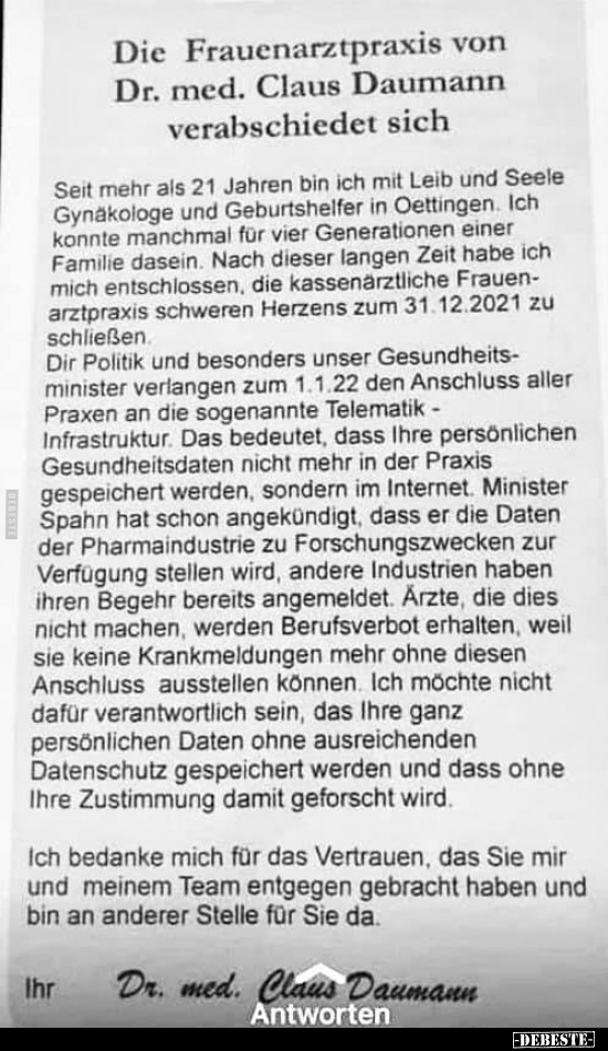 Die Frauenarztpraxis von Dr. med. Claus Daumann.. - Lustige Bilder | DEBESTE.de