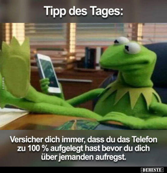 Tipp des Tages: Versicher dich immer, dass du das Telefon.. - Lustige Bilder | DEBESTE.de