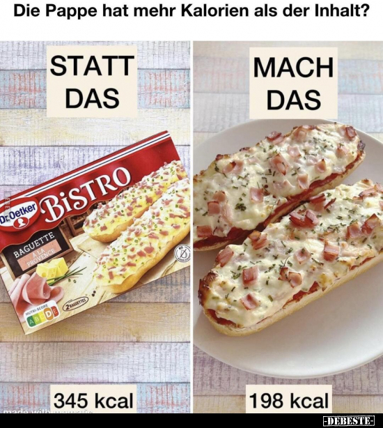 Die Pappe hat mehr Kalorien als der Inhalt?.. - Lustige Bilder | DEBESTE.de