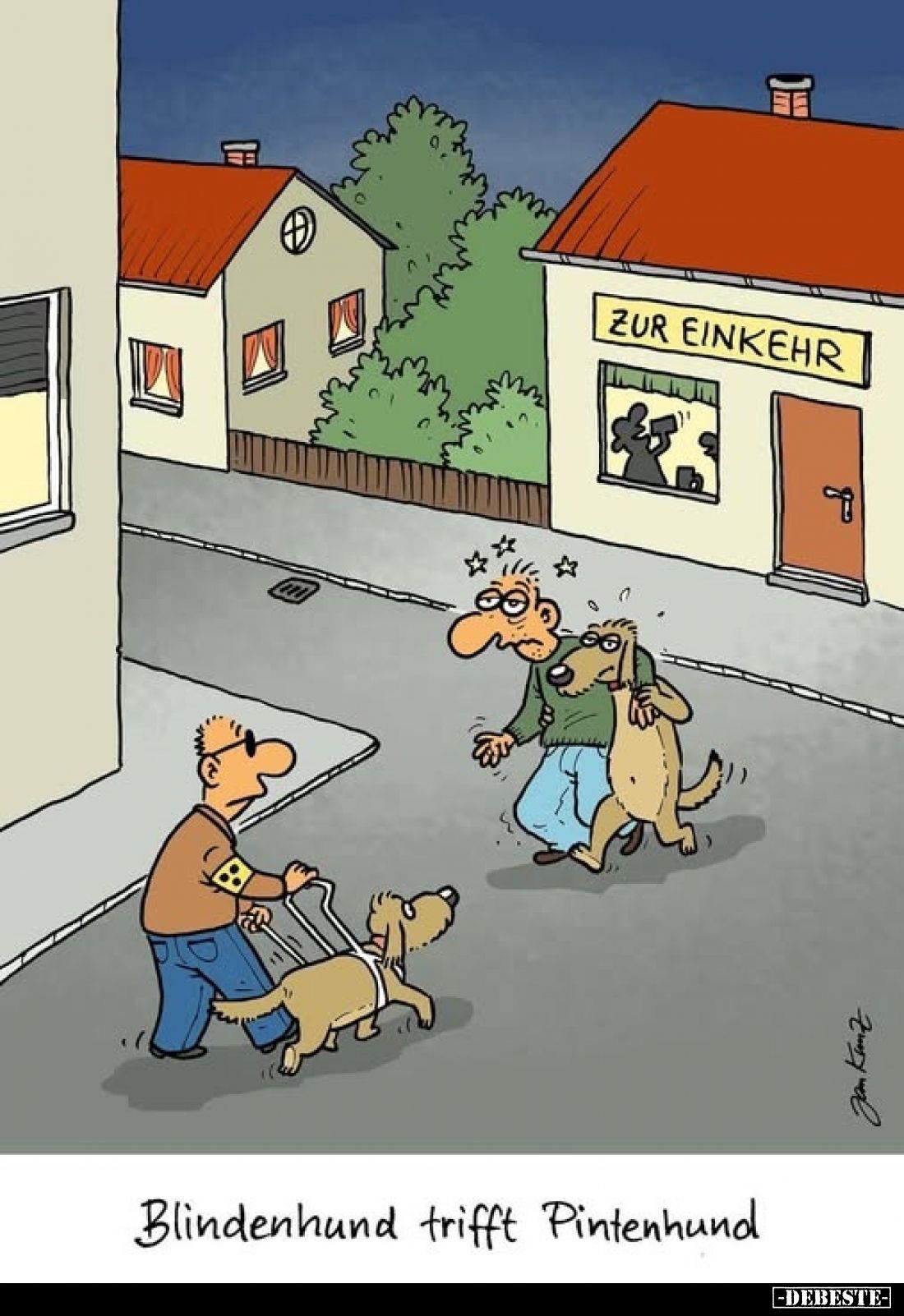 Blindenhund trifft Pintenhund