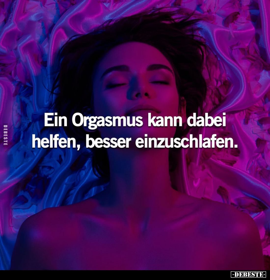 Ein Orgasmus kann dabei helfen, besser einzuschlafen.
