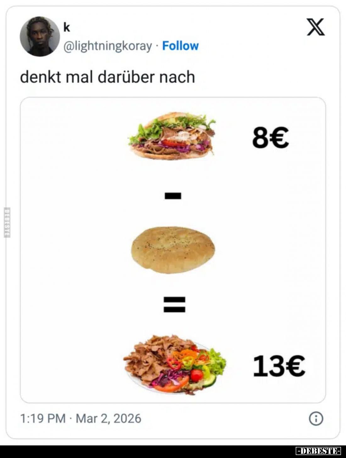 denkt mal darüber nach