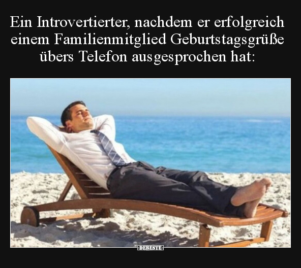 Ein Introvertierter, nachdem er erfolgreich einem.. - Lustige Bilder | DEBESTE.de