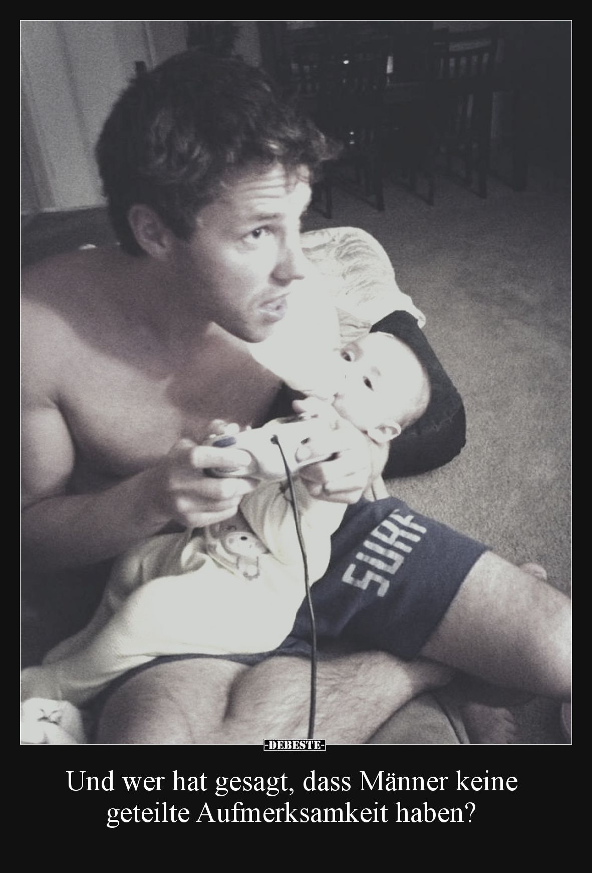 Und wer hat gesagt, dass Männer keine geteilte Aufmerksamkeit haben?