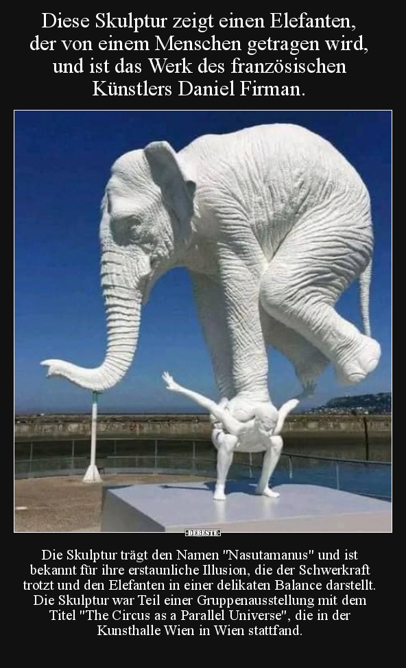 Diese Skulptur zeigt einen Elefanten.. - Lustige Bilder | DEBESTE.de