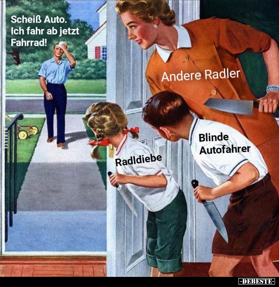 Scheiß Auto.
Ich fahr ab jetzt Fahrrad!