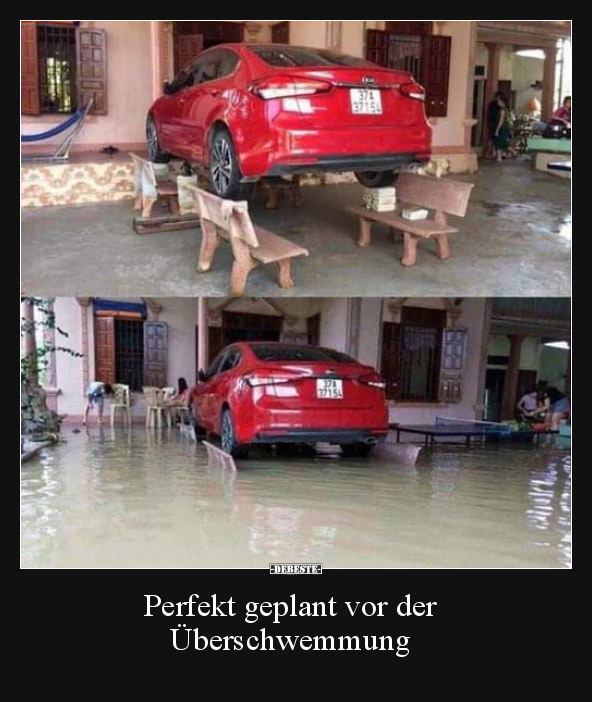Perfekt geplant vor der Überschwemmung.. - Lustige Bilder | DEBESTE.de