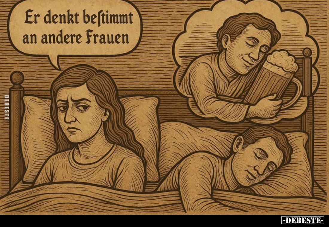 Er denkt bestimmt an andere Frauen.