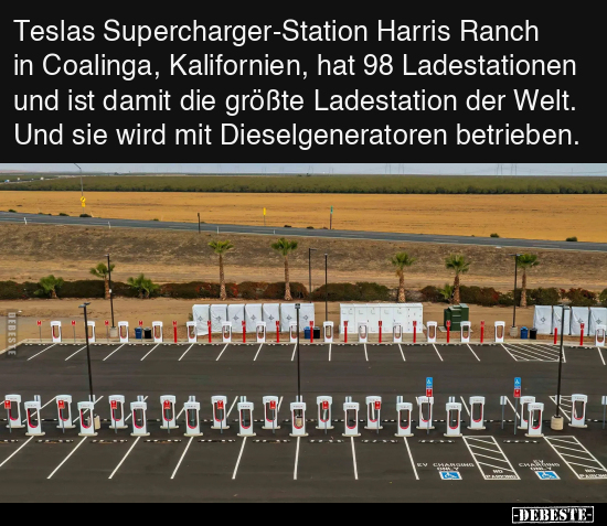 Teslas Supercharger-Station Harris Ranch in Coalinga.. - Lustige Bilder | DEBESTE.de