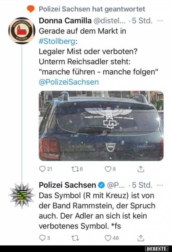 Gerade auf dem Markt in Stollberg..