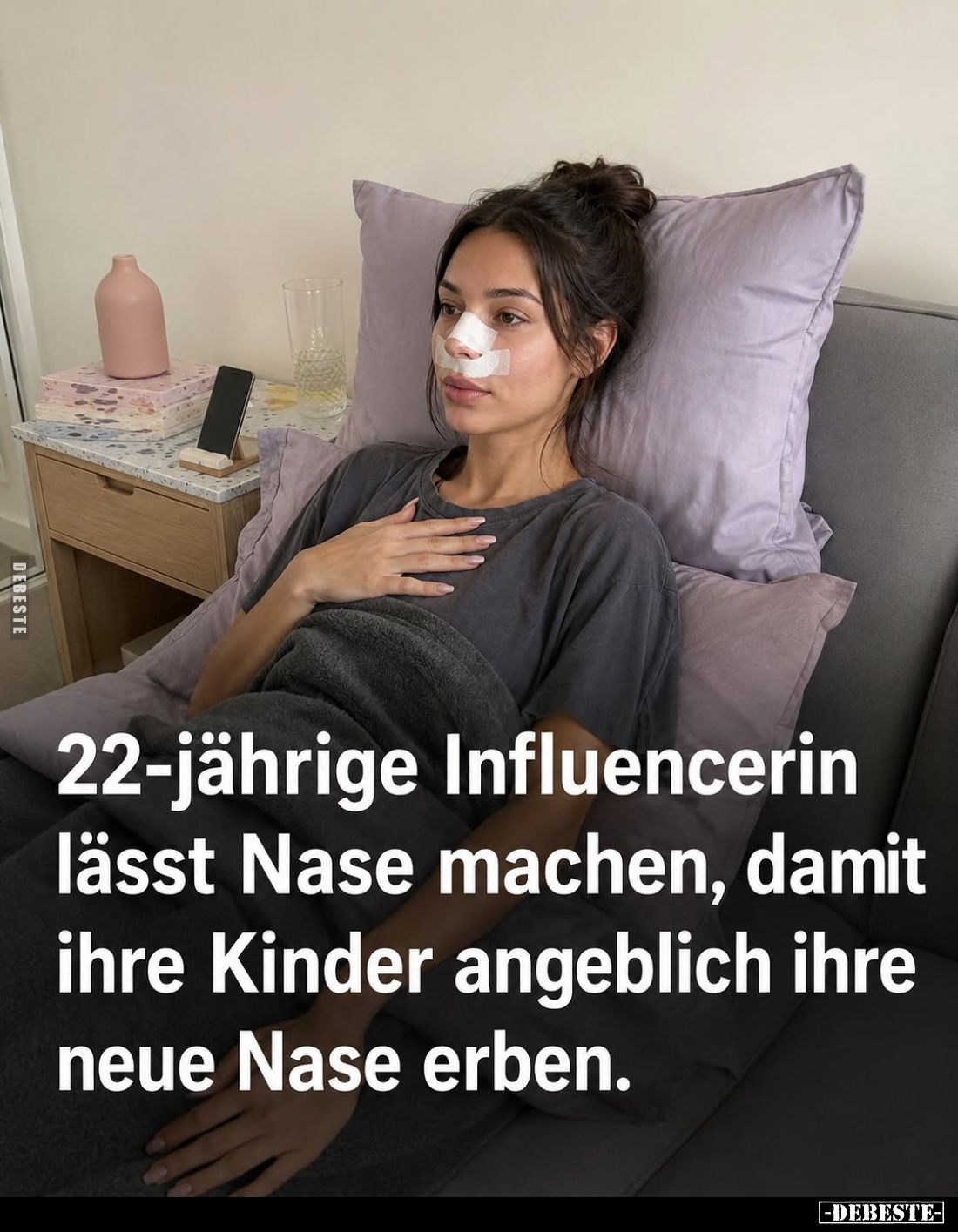 22-jährige Influencerin lässt Nase machen, damit ihre Kinder angeblich ihre neue Nase erben.