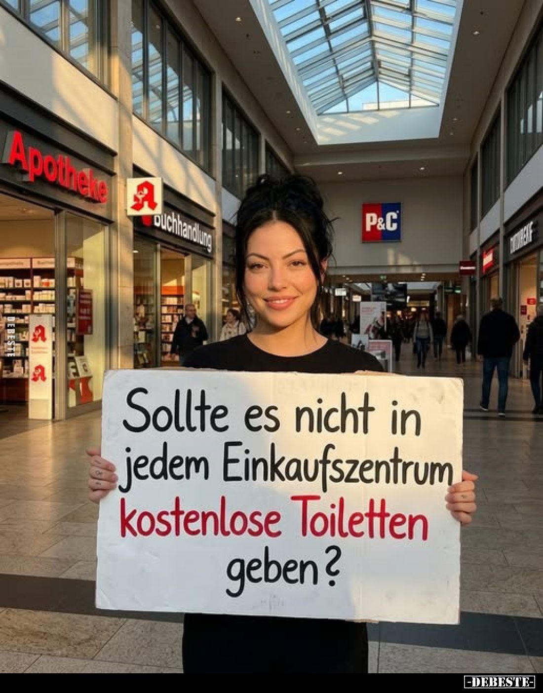 Sollte es nicht in jedem Einkaufszentrum kostenlose Toiletten geben?