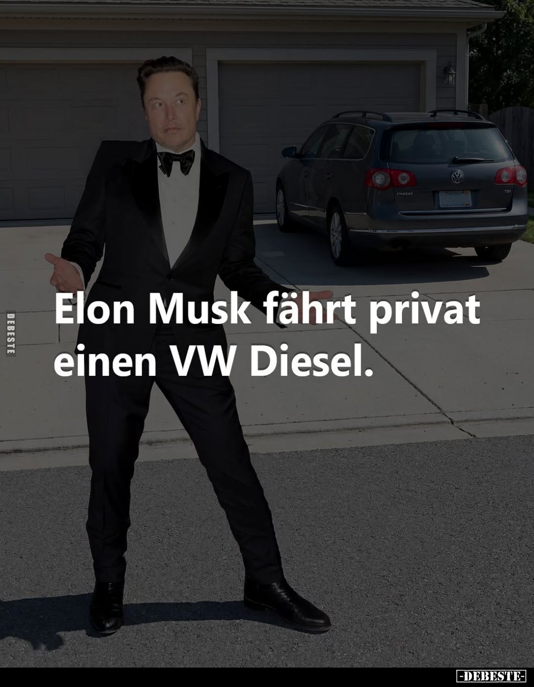 Elon Musk fährt privat einen VW Diesel.