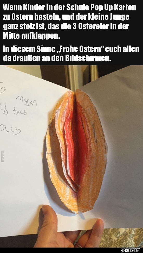 Wenn Kinder in der Schule Pop Up Karten zu Ostern basteln.. - Lustige Bilder | DEBESTE.de