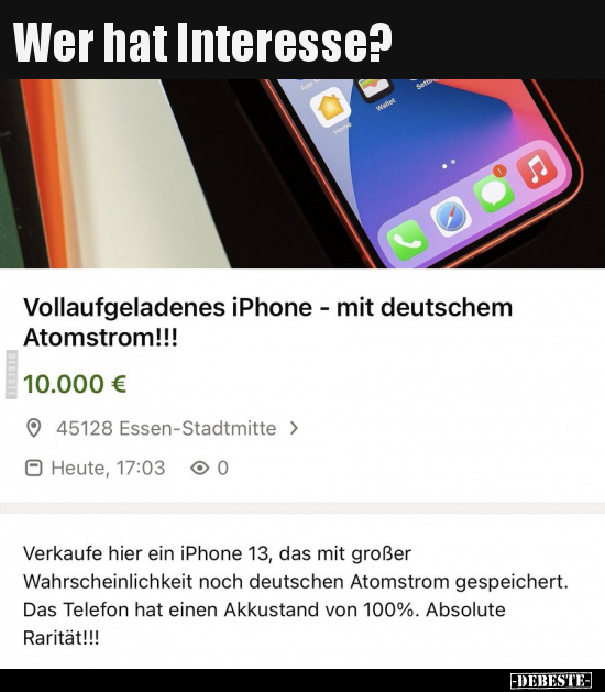 Wer hat Interesse?..