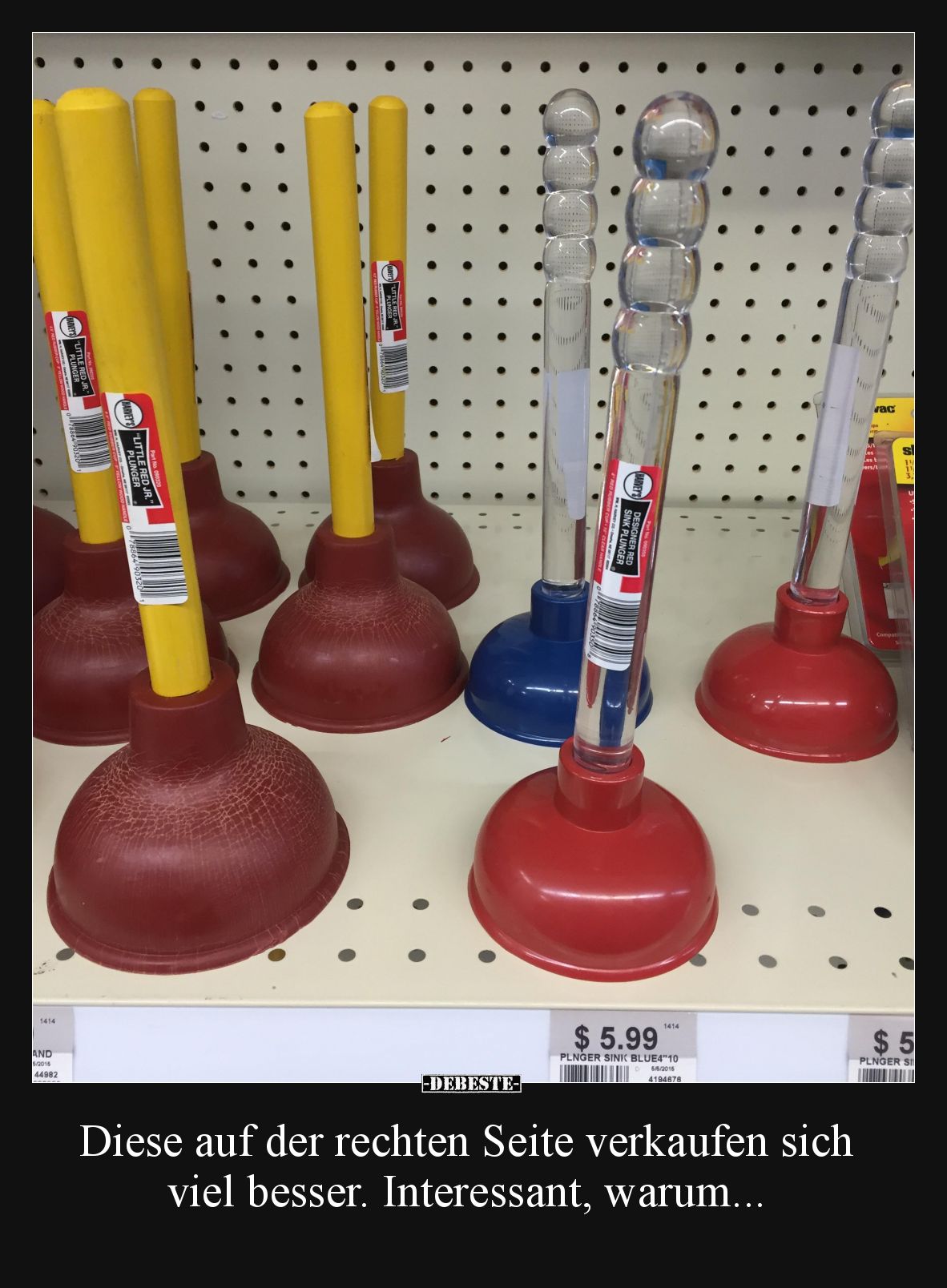 Diese auf der rechten Seite verkaufen sich viel besser. Interessant, warum...
