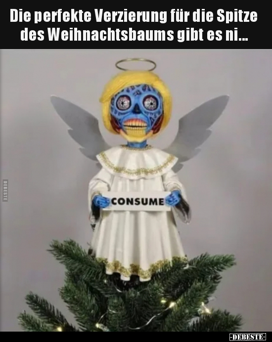 Die perfekte Verzierung für die Spitze des Weihnachtsbaums.. - Lustige Bilder | DEBESTE.de