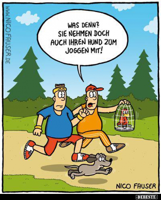 Sie nehmen doch auch Ihren Hund zum Joggen mit!.. - Lustige Bilder | DEBESTE.de