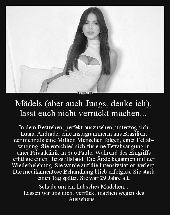 Mädels (aber auch Jungs, denke ich), lasst euch nicht.. - Lustige Bilder | DEBESTE.de