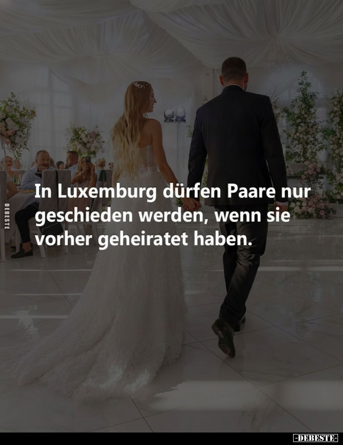 In Luxemburg dürfen Paare nur geschieden werden, wenn sie vorher geheiratet haben.