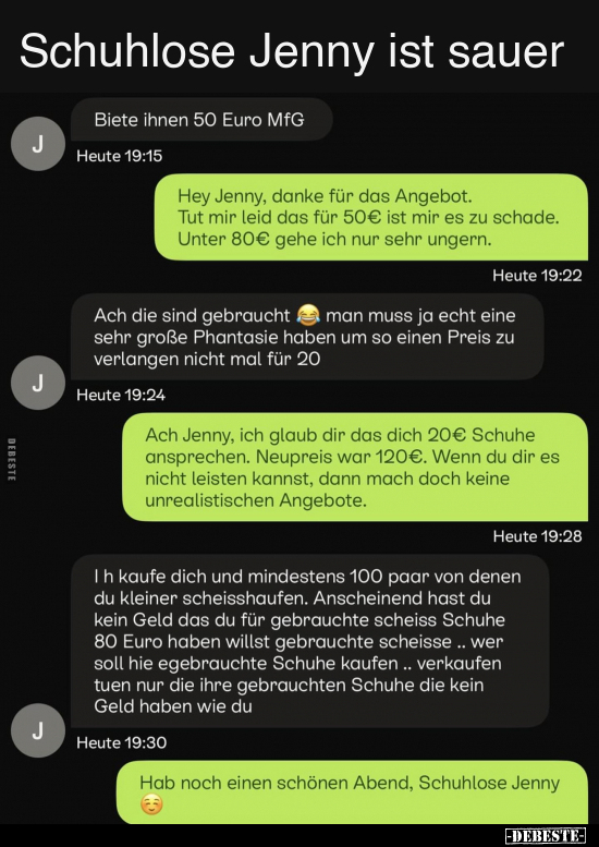 Jenny, Danke, Tut Mir Leid, Sehr