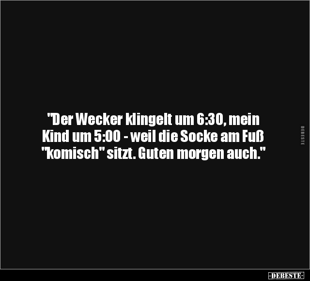 Wecker, Fuß, Guten Morgen, Morgen