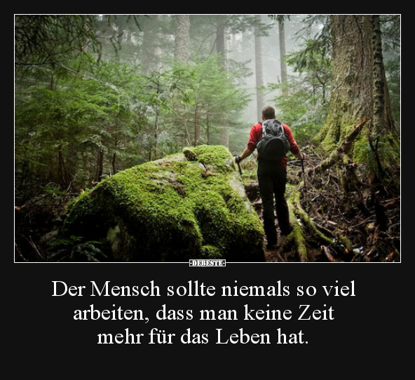 Der Mensch sollte niemals so viel arbeiten, dass man.. - Lustige Bilder | DEBESTE.de