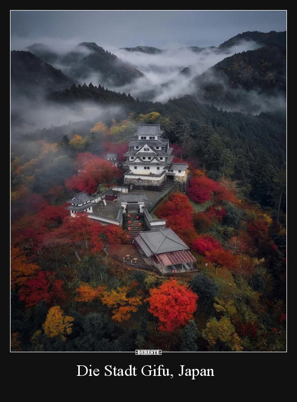 Die Stadt Gifu, Japan..