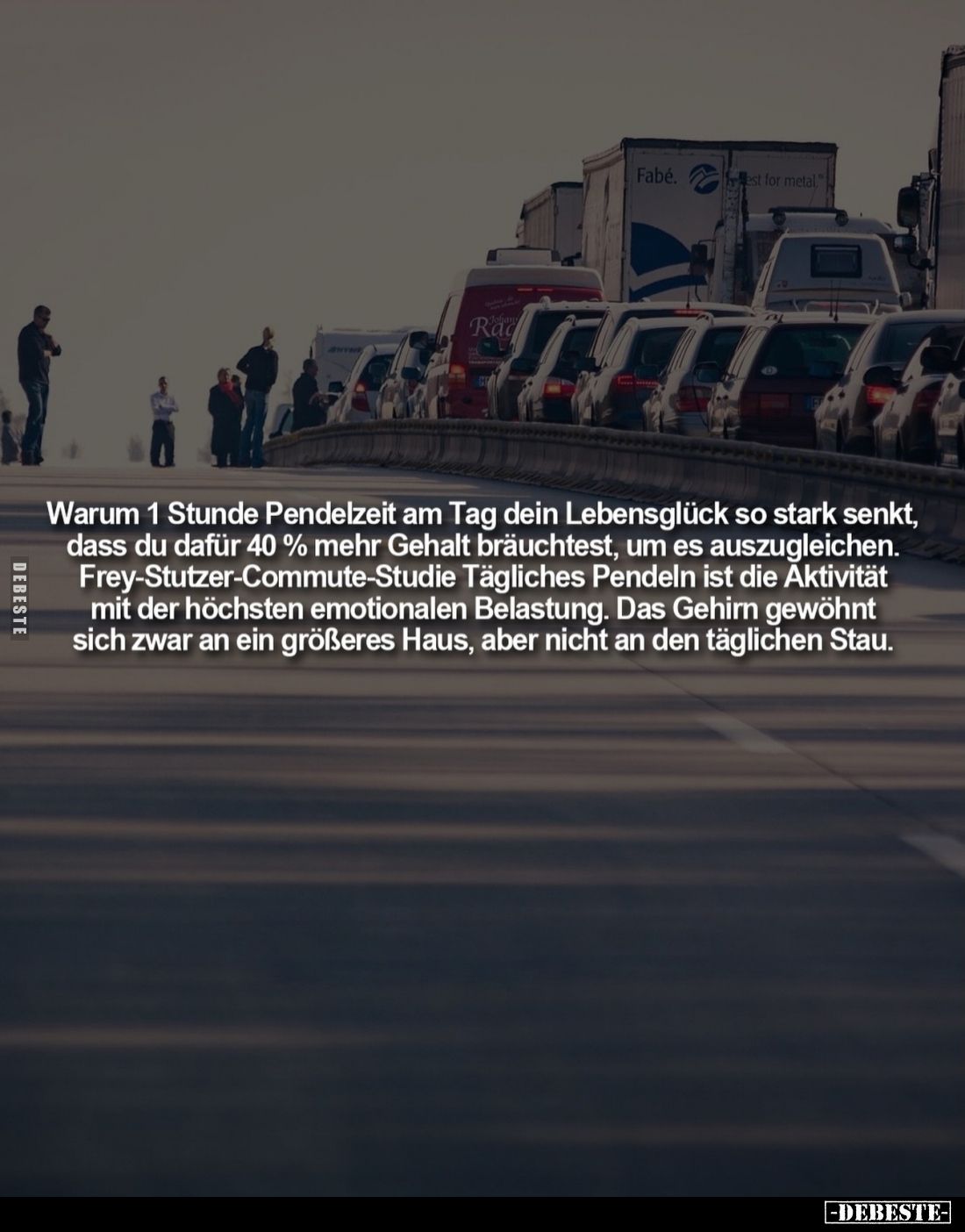 Warum 1 Stunde Pendelzeit am Tag dein Lebensglück so stark senkt, dass du dafür 40% mehr Gehalt bräuchtest, um es auszugleich...